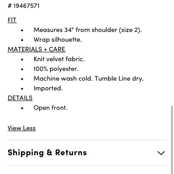 Burnt Orange Velvet Kimono One Size - Picture 4 of 4